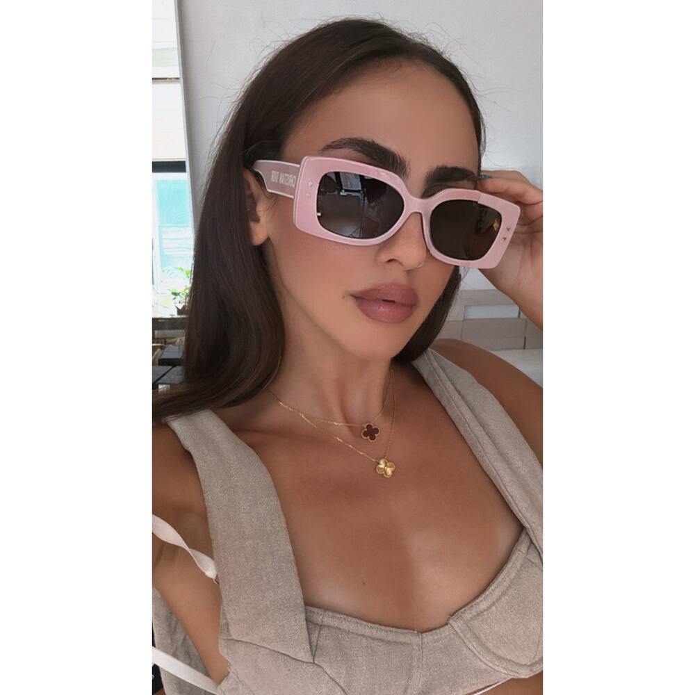 NEW Dior Pacific S1U Logo Sunglasses in Mauve Powder Pink - Picture 2 of 10